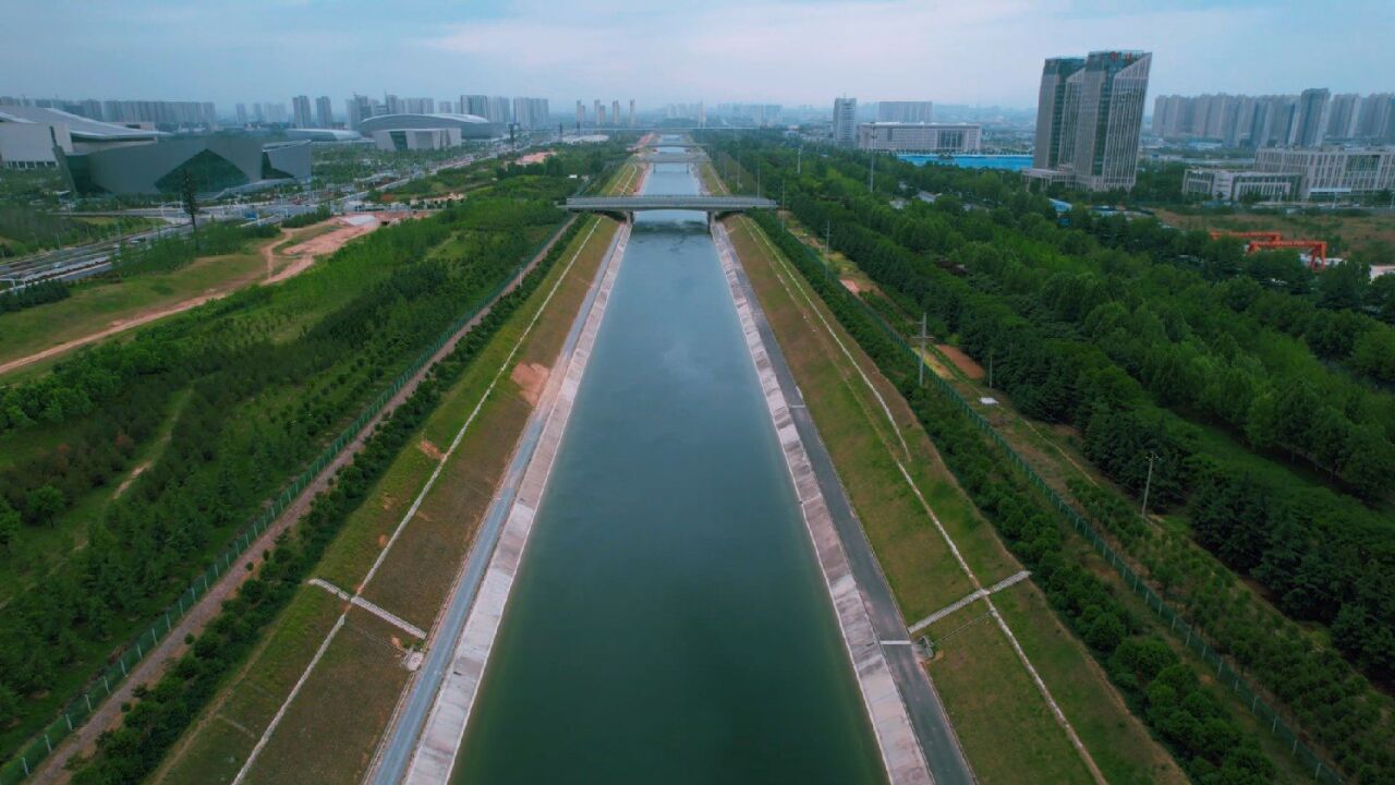 实拍南水北调(雪松路段)实景