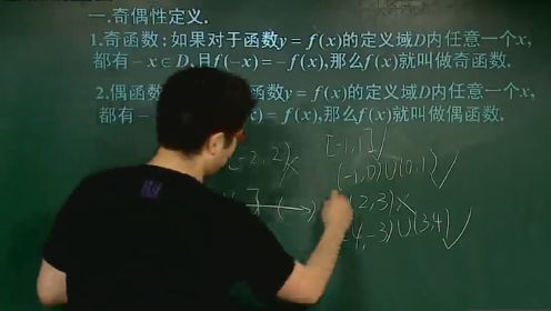 高中数学全套视频课，高一数学必修第一册知识点讲解：函数的奇偶性