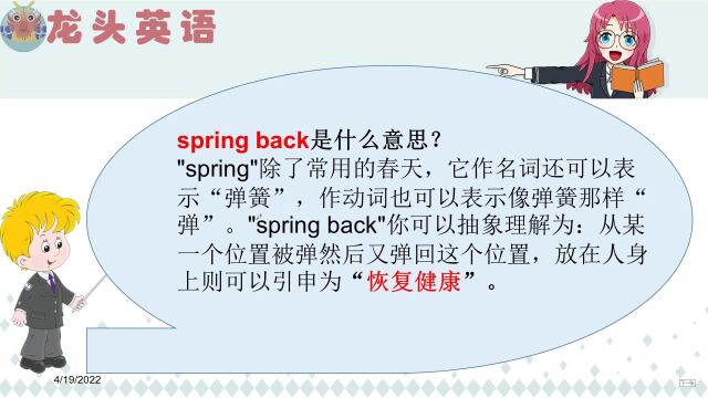 spring back是什么意思?“春天回来了?”