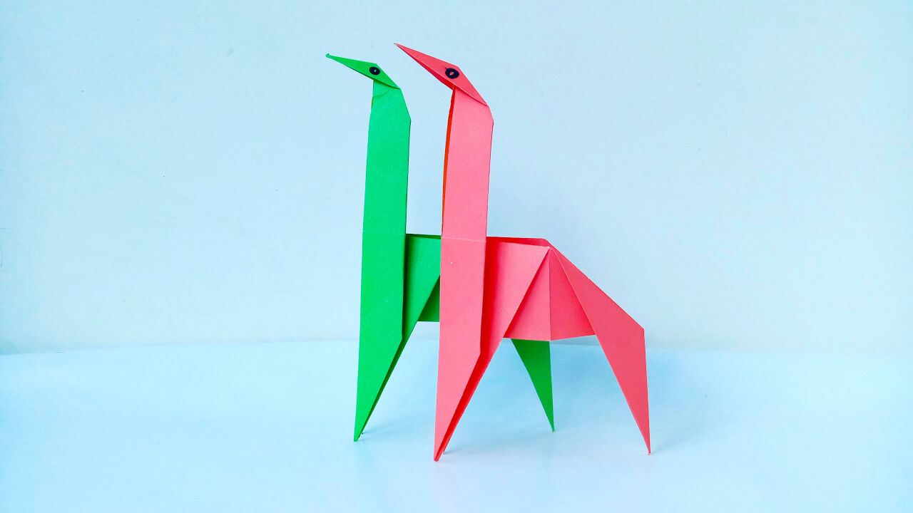 阿慧创意手工折纸,折纸长颈鹿,简单易学,生动形象