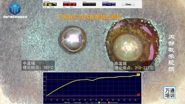 手机主板焊接中锡浆的深度评测 中温锡与高温锡的熔点曲线参考