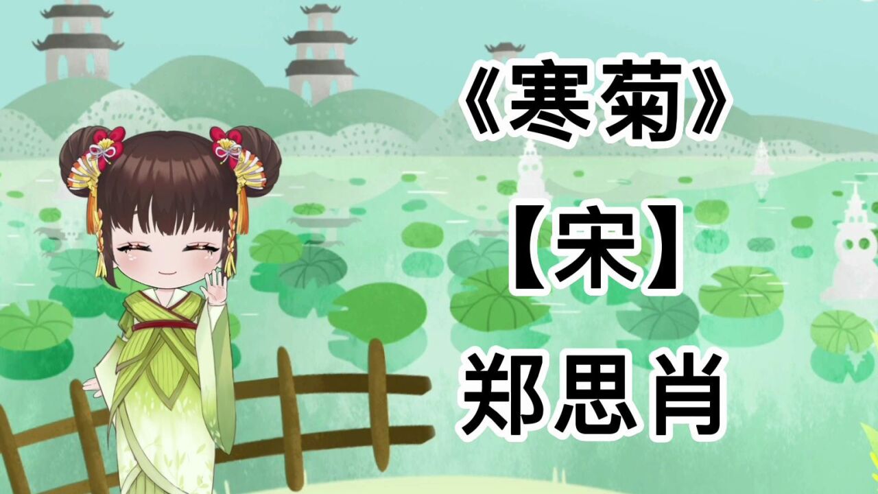 胖胖六读古诗《寒菊》【宋】郑思肖_腾讯视频