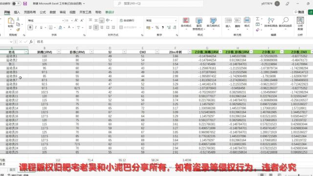 体能训练与Excel 应用(中级)课程|2. 基于TSA的KPI数据搭建——随动点状图与汇总栏的制作