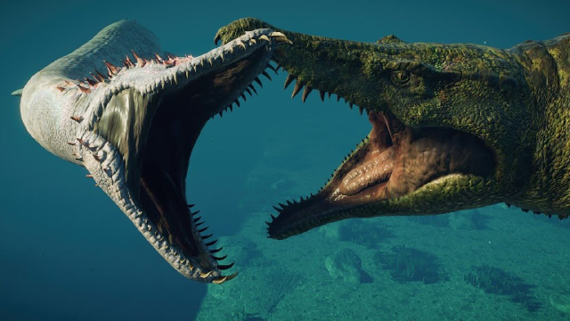 侏罗纪世界进化2:蛇颈龙vs滑齿龙