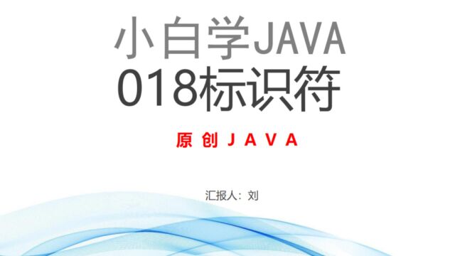 018java标识符