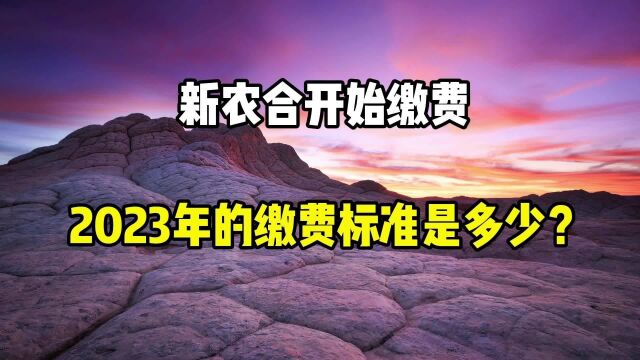 新农合开始缴费,2023年的缴费标准是多少?