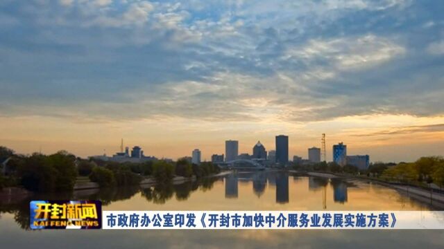 市政府办公室印发《开封市加快中介服务业发展实施方案》