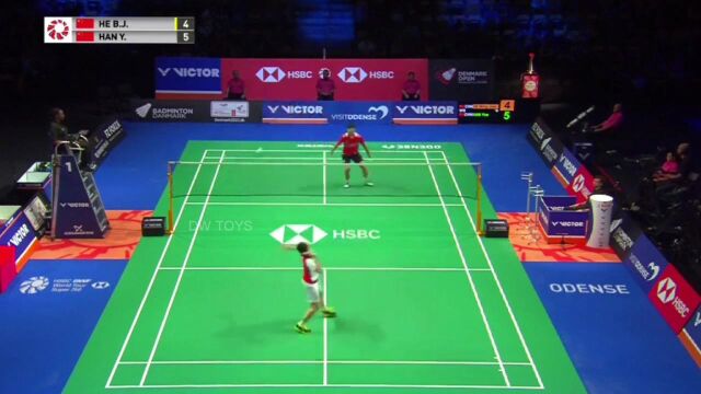 Badminton Denmark Open 2022 He Bing Jiao (China) vs Han Yue (China)