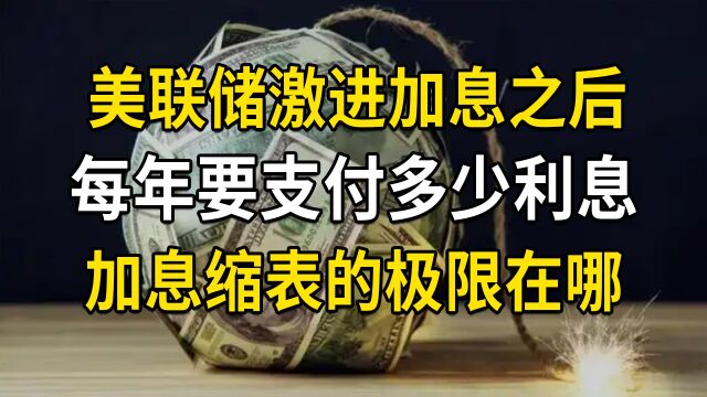 激进加息之后,美国每年要支付多少利息?美联储加息的极限在哪?