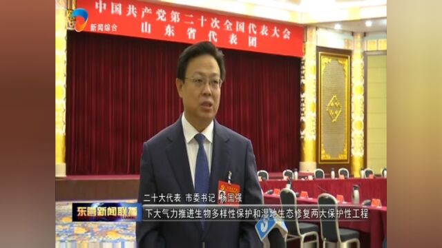 【二十大时光】杨国强:落实国家战略 展现东营担当