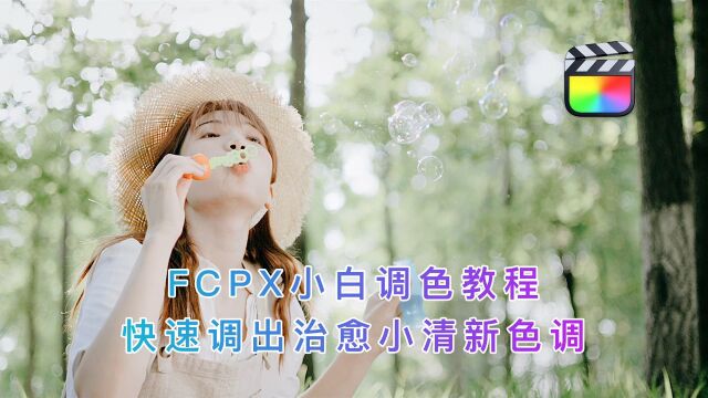 奇巧魔方调整层FCPX小白调色教程,快速调出治愈小清新色调