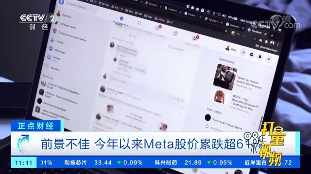 前景不佳,今年以来Meta股价累跌超61%