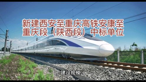 新建西安至重庆高铁安康至重庆段（陕西段）中标单位