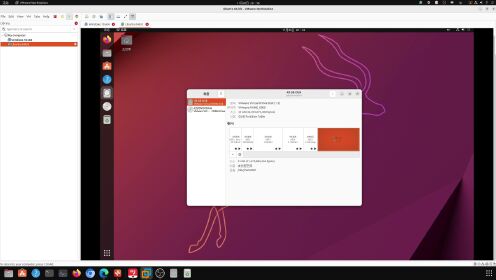 在一个虚拟机里，安装Linux+Windows双系统，两个系统在一个虚拟磁盘内