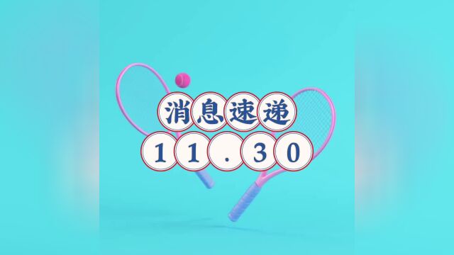 世界网坛消息速递11.30