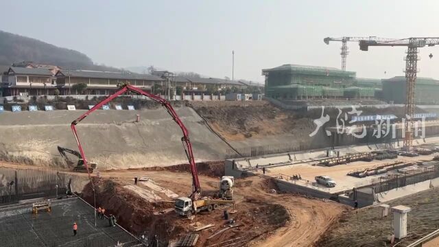 “行走江淮运河” 东淝河闸枢纽:二期船闸工程正在建设