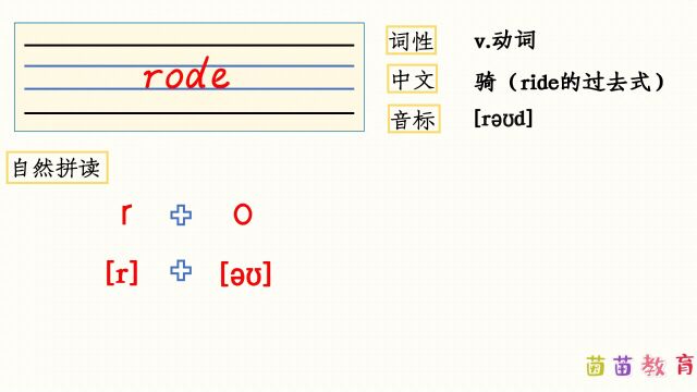 自然拼读:rode