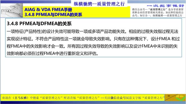 130 3.4.8 PFMEA与DFMEA的关系1 FMEA手册培训 质量管理工具