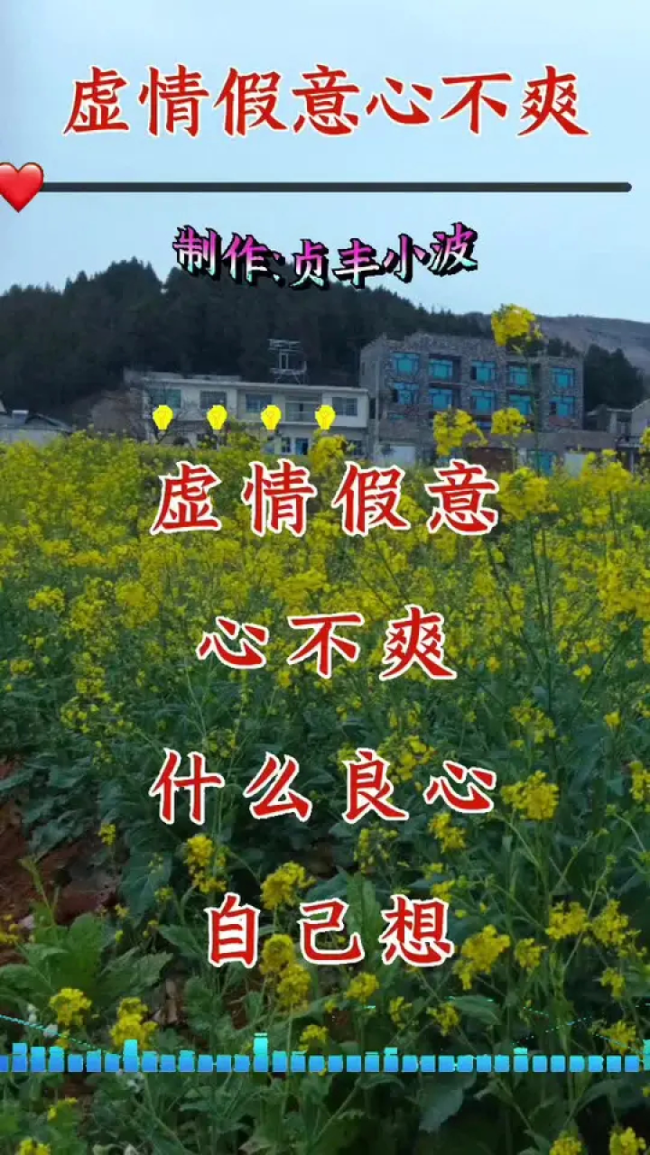 虚情假意心不爽,什么良心自己想,#伤感音乐 #情感