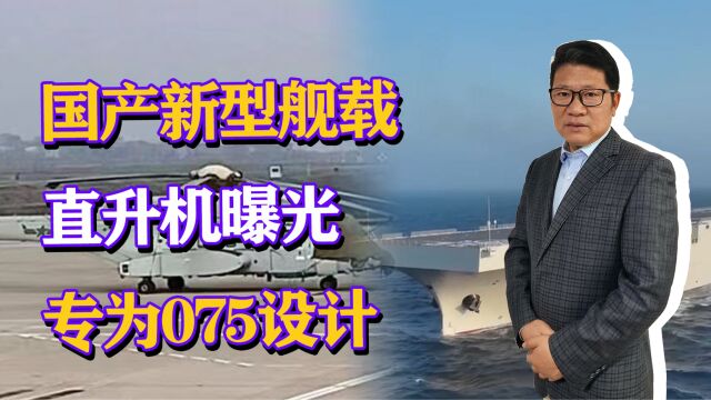 国产新型舰载直升机曝光,专为075两栖攻击舰设计?