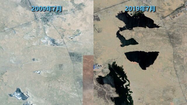 卫星图看双马煤矿周边环境10年变迁 4湖水体用于接纳外排矿井水