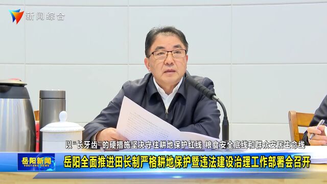 岳阳全面推进田长制严格耕地保护暨违法建设治理工作部署会召开