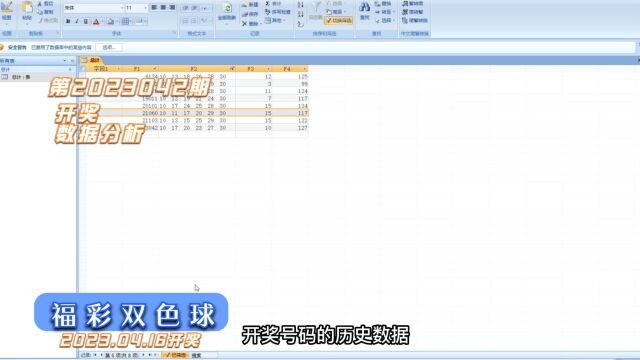 福彩双色球第2023042期开奖数据分析