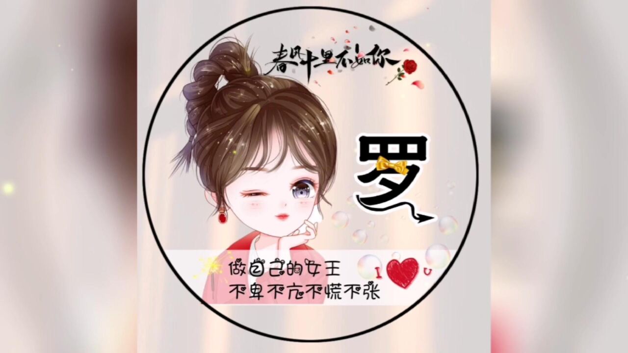 微信头像图片姓氏头像 做自己的女王!