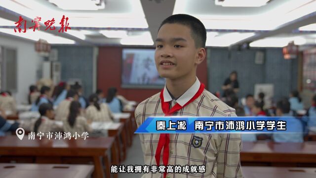 “早安,南宁”活动引关注,学校积极组织学生书写作品