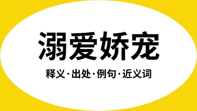 “溺爱娇宠”是什么意思?