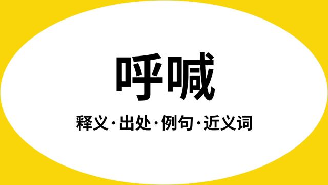 “呼喊”是什么意思?