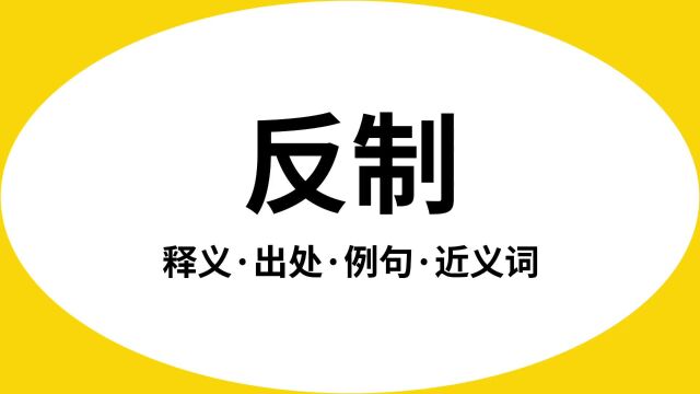 “反制”是什么意思?