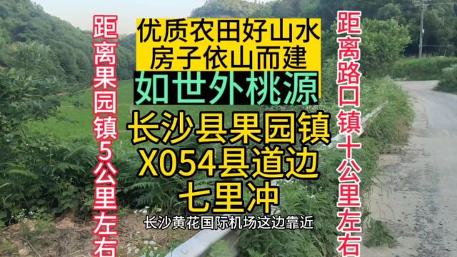 长沙县一处山冲如世外桃源,楼房依山傍水而建,农田肥沃,绿油的水稻,菜地盈盈欲滴,如人间仙境