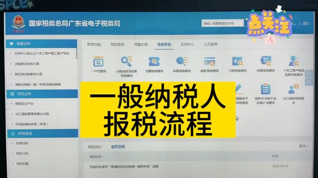 一般纳税人报税流程