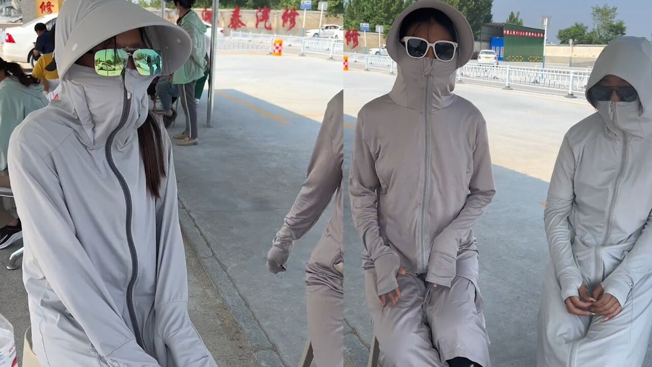 女生们夏天练车全副武装防晒,从上到下遮的严严实实,教练看懵