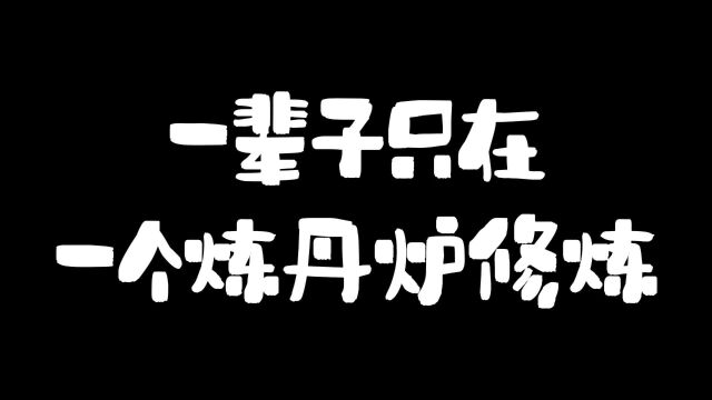 一辈子只在一个炼丹炉修炼