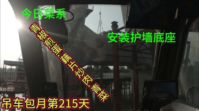 大梁拼接好.开始安装护墙底座.晚餐:青椒煎蛋.藕片炒肉.青菜