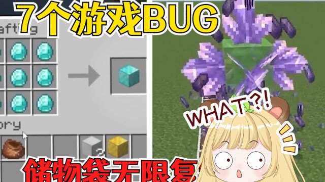 我的世界:mojang添加的7个BUG,储物袋无限复制物品