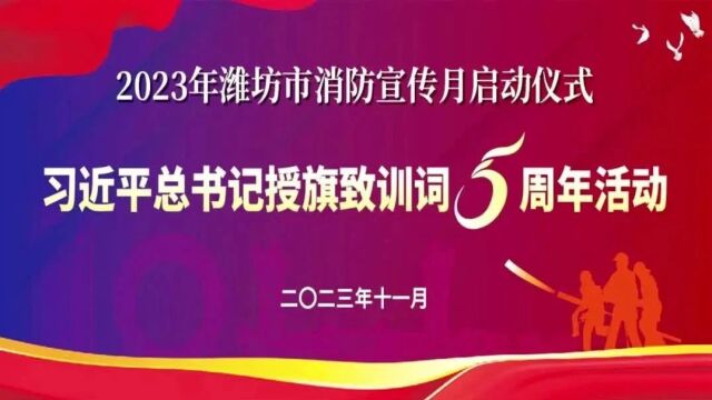 习近平总书记授旗致训词五周年纪念活动暨潍坊市消防宣传月启动仪式举行