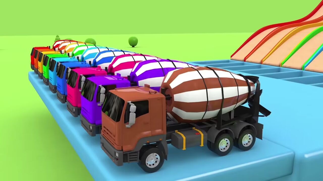 工程车认颜色儿童益趣园,染色的磁力球