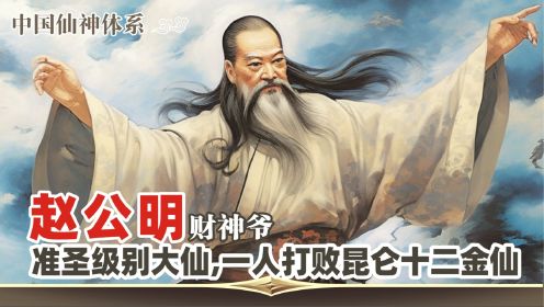 中国神仙体系36：赵公明：最有钱的大仙，一人打败昆仑十二金仙，