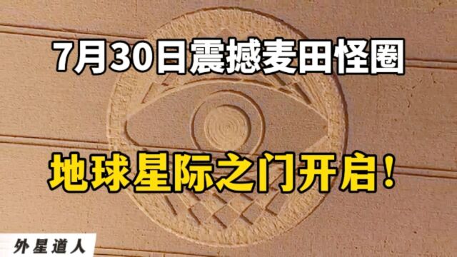 7月30日英国威尔特郡Combe Hill麦田怪圈,地球星际之门开启!