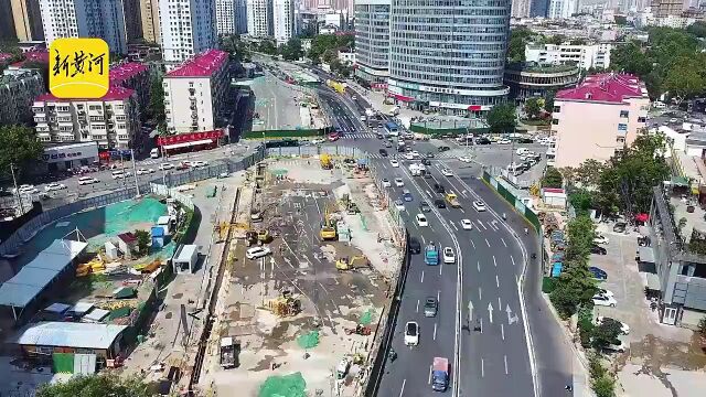 济南地铁明湖西路围挡施工“转场”,开建济安站车站主体