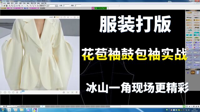 服装打版 花苞袖鼓包袖实战 王兴满技术冰山一角现场更精彩