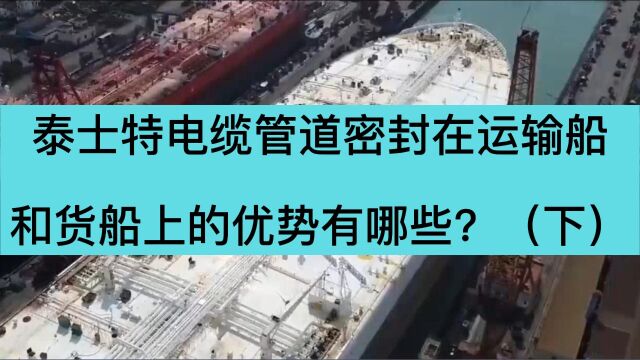 泰士特电缆管道密封在运输船和货船上的优势有哪些?(下)