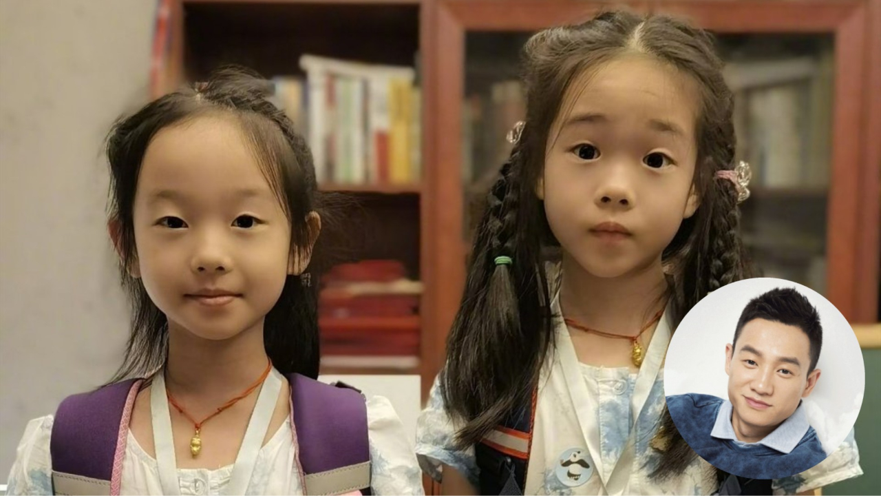 杨威晒双胞胎女儿,一个像妈妈一个像爸爸,学校曝光被质疑偏心