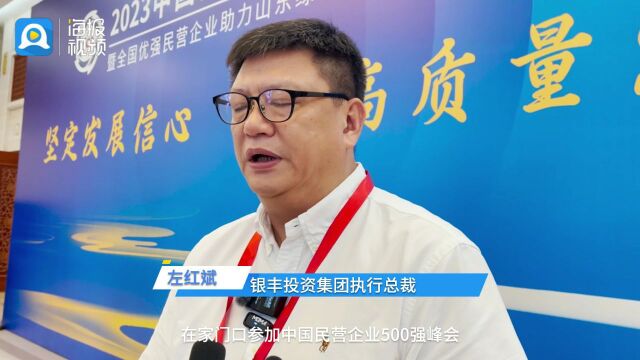 中国民营企业500强峰会|助力绿色低碳高质量发展怎么做?银丰集团:加大科研投入,淘汰落后产能