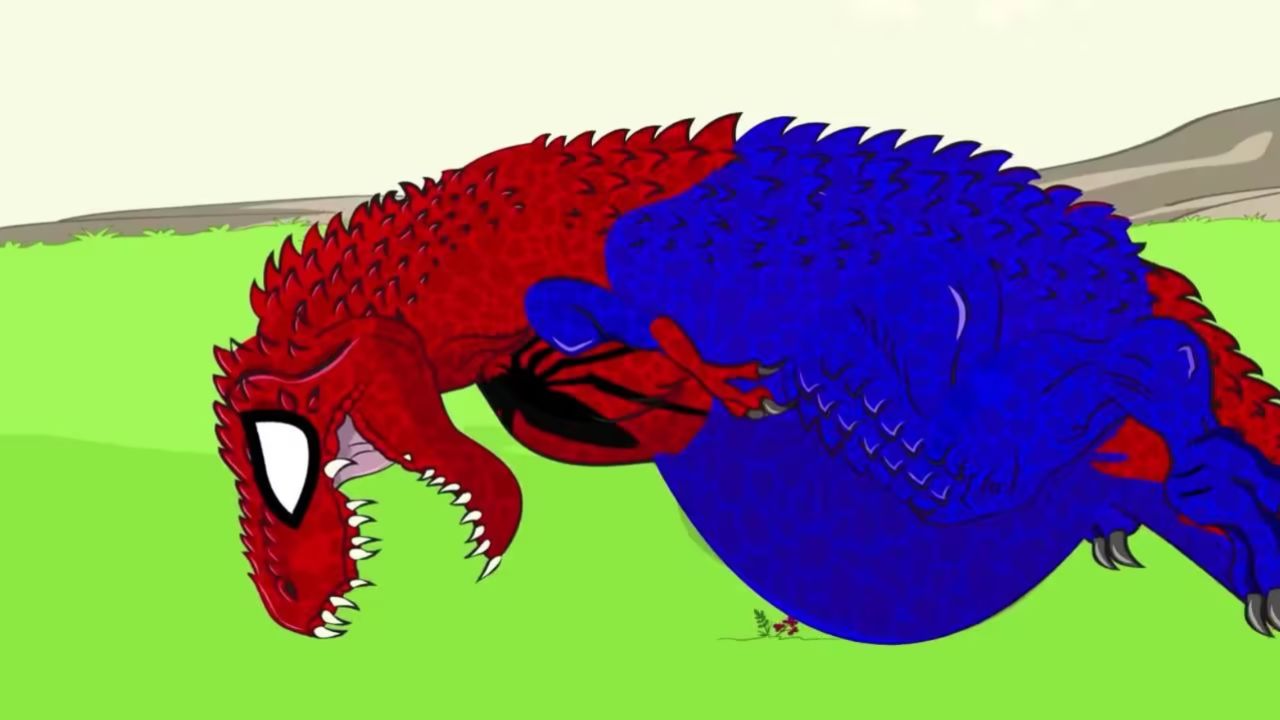 恐龙大派对,霸王龙把恐龙家族吞进了肚子,大家合力逃出来!