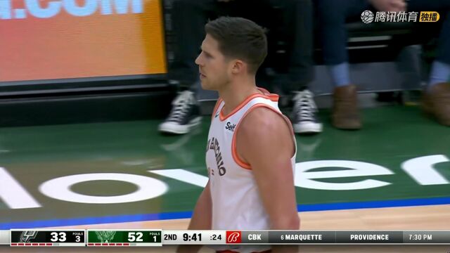 2023/24赛季NBA常规赛：马刺 VS 雄鹿 全场回放