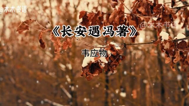 《长安遇冯著》韦应物,昨别今已春,鬓丝生几缕